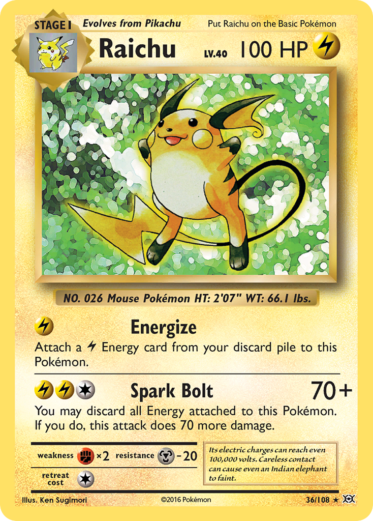 Raichu (36/108) [XY: Evolutions] | Good Games Modbury