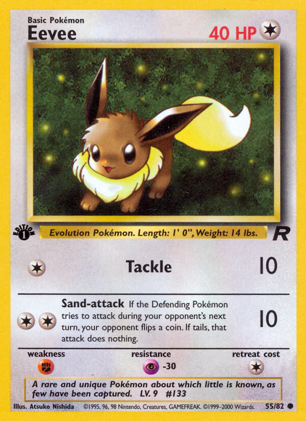 Eevee (55/82) [Team Rocket 1st Edition] | Good Games Modbury