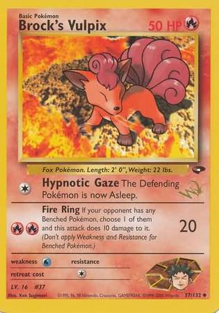 Brock's Vulpix (37/132) (W Stamped Promo) [Gym Challenge Unlimited] | Good Games Modbury