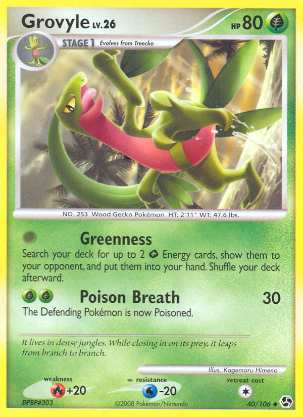 Grovyle (40/106) [Diamond & Pearl: Great Encounters] | Good Games Modbury