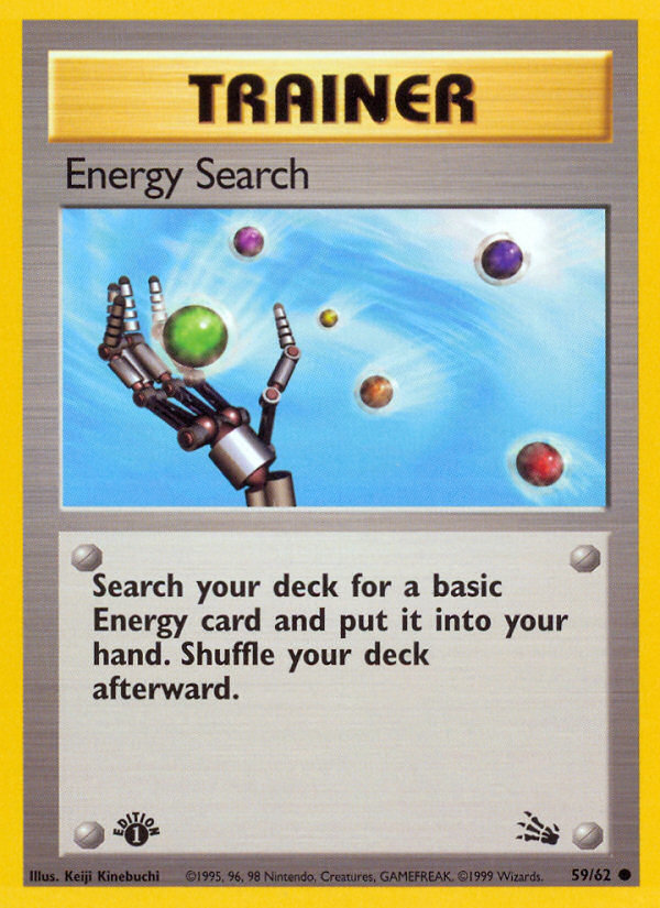 Energy Search (59/62) [Fossil 1st Edition] | Good Games Modbury