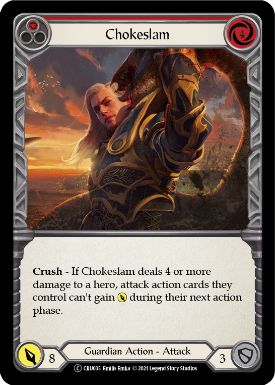 Chokeslam (Red) [U-CRU035] (Crucible of War Unlimited)  Unlimited Rainbow Foil | Good Games Modbury