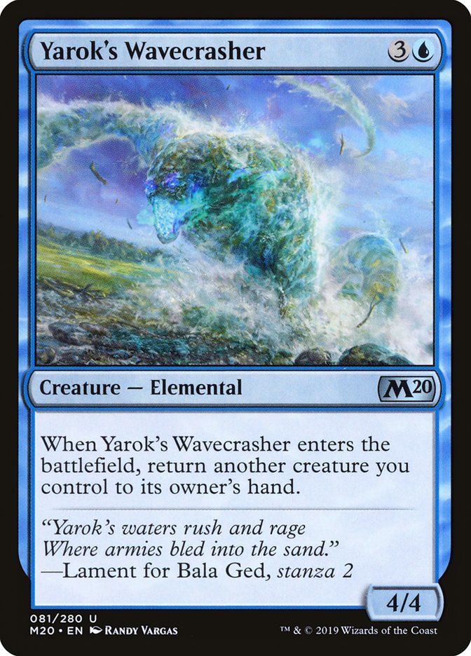 Yarok's Wavecrasher [Core Set 2020] | Good Games Modbury