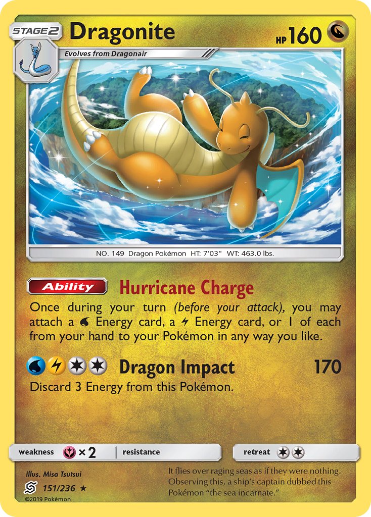 Dragonite (151/236) (Cracked Ice Holo) (Theme Deck Exclusives) [Sun & Moon: Unified Minds] | Good Games Modbury