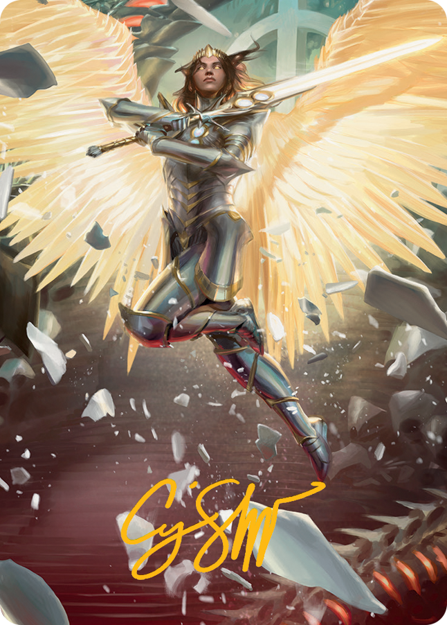 Archangel Elspeth Art Card (Gold-Stamped Signature) [March of the Machine Art Series] | Good Games Modbury