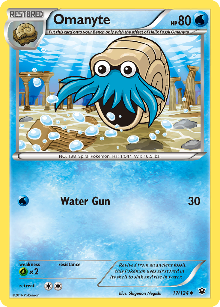 Omanyte (17/124) [XY: Fates Collide] | Good Games Modbury