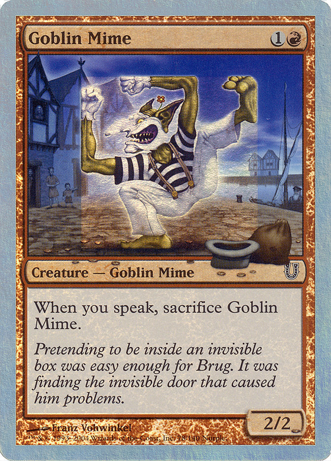 Goblin Mime (Alternate Foil) [Unhinged] | Good Games Modbury