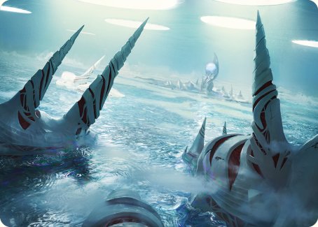 Seachrome Coast Art Card [Phyrexia: All Will Be One Art Series] | Good Games Modbury