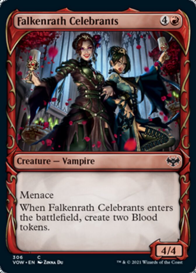 Falkenrath Celebrants (Showcase Fang Frame) [Innistrad: Crimson Vow] | Good Games Modbury