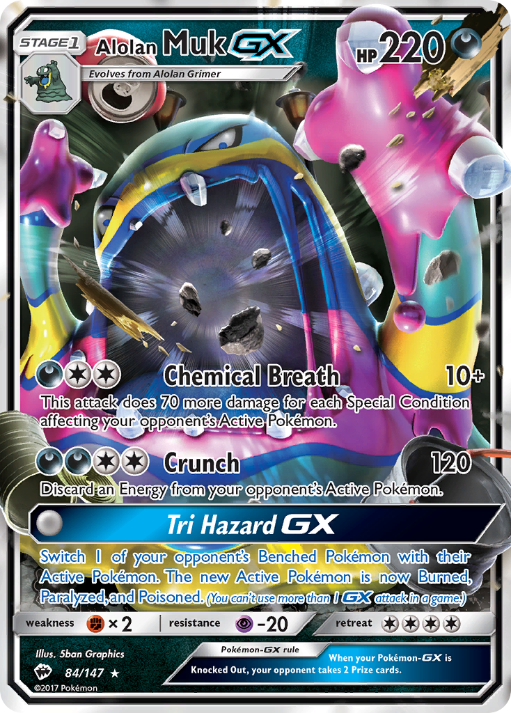 Alolan Muk GX (84/147) [Sun & Moon: Burning Shadows] | Good Games Modbury