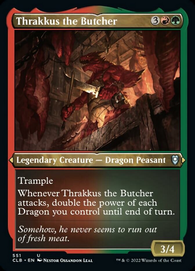 Thrakkus the Butcher (Foil Etched) [Commander Legends: Battle for Baldur's Gate] | Good Games Modbury