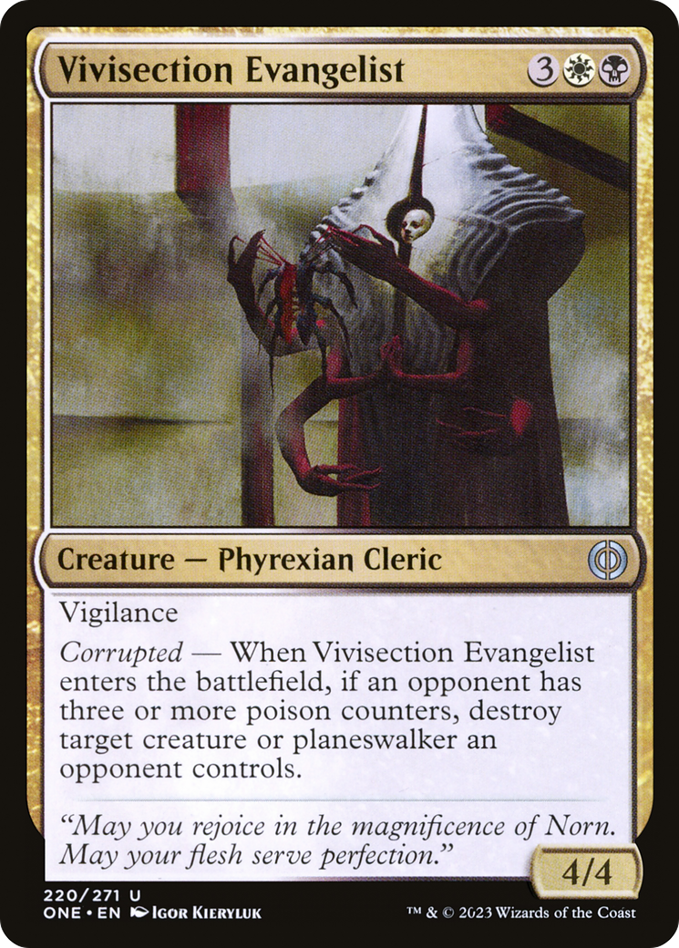 Vivisection Evangelist [Phyrexia: All Will Be One] | Good Games Modbury