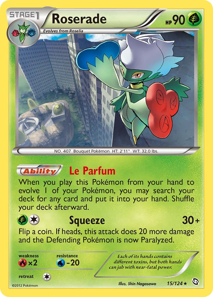 Roserade (15/124) [Black & White: Dragons Exalted] | Good Games Modbury