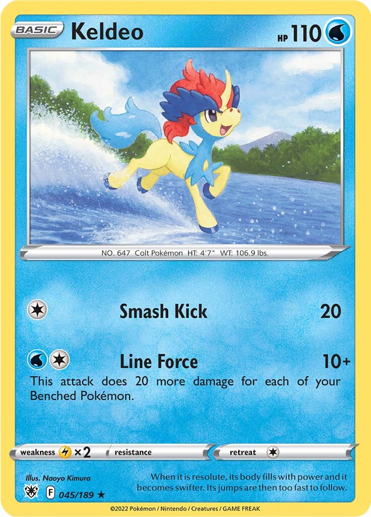 Keldeo (045/189) (Theme Deck Exclusive) [Sword & Shield: Astral Radiance] | Good Games Modbury