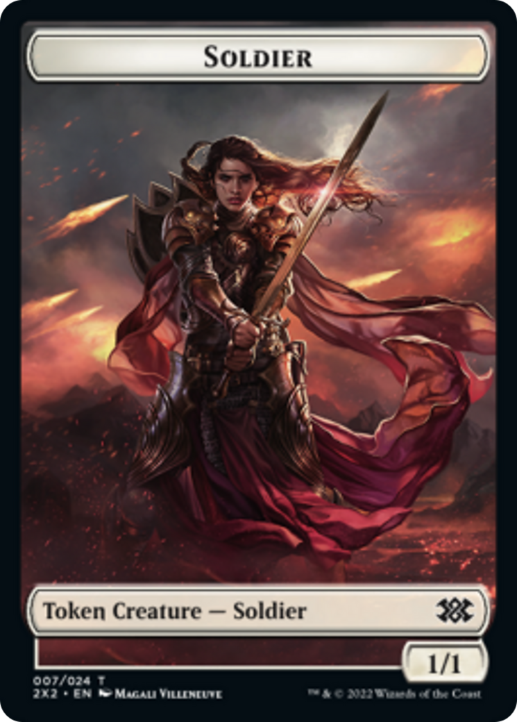 Elemental // Soldier Double-Sided Token [Double Masters 2022 Tokens] | Good Games Modbury