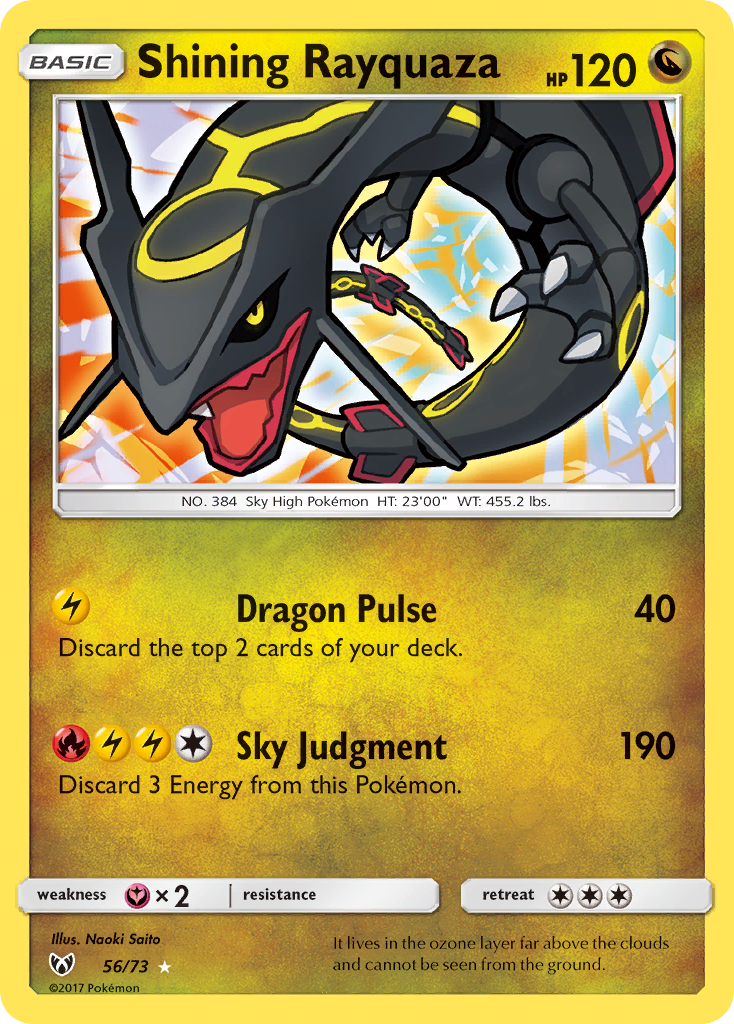 Shining Rayquaza (56/73) [Sun & Moon: Shining Legends] | Good Games Modbury