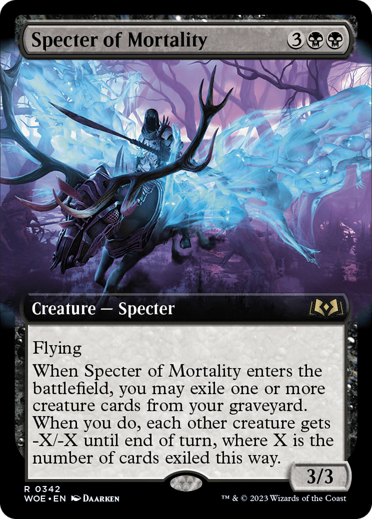 Specter of Mortality (Extended Art) [Wilds of Eldraine] | Good Games Modbury