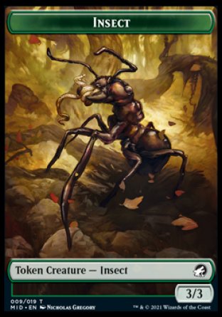 Insect Token [Innistrad: Midnight Hunt Tokens] | Good Games Modbury