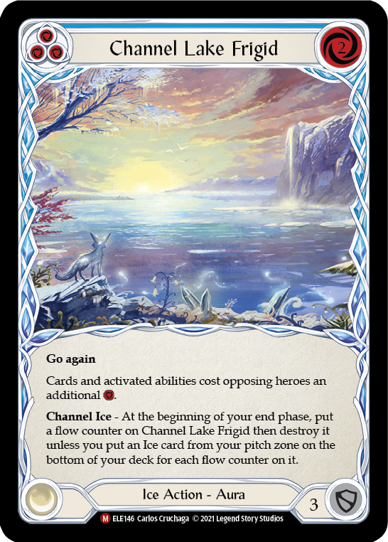 Channel Lake Frigid (Alternate Art) [ELE146] (Tales of Aria)  1st Edition Rainbow Foil | Good Games Modbury