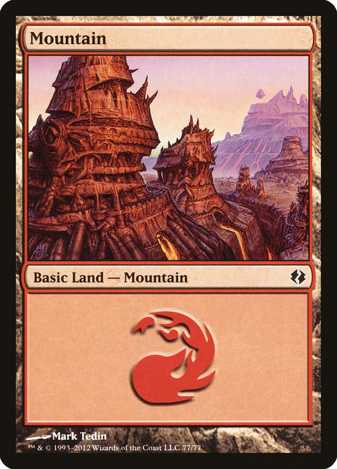 Mountain (77) [Duel Decks: Venser vs. Koth] | Good Games Modbury