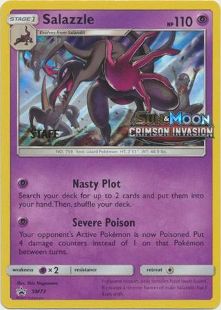 Salazzle (SM73) (Staff Prerelease Promo) [Sun & Moon: Black Star Promos] | Good Games Modbury