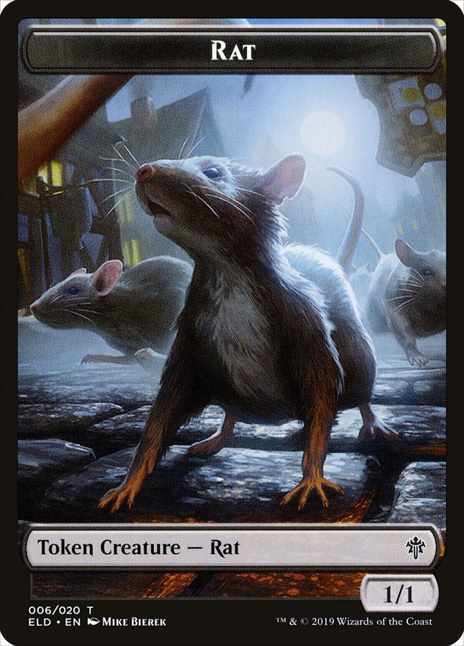 Rat Token [Throne of Eldraine Tokens] | Good Games Modbury