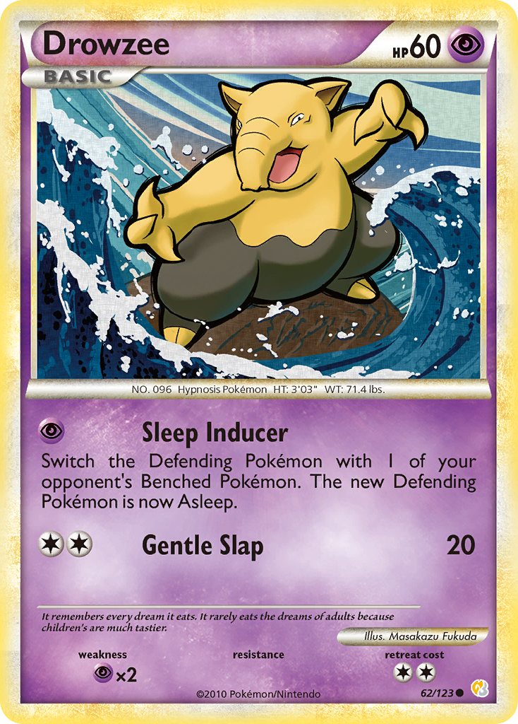 Drowzee (62/123) [HeartGold & SoulSilver: Base Set] | Good Games Modbury