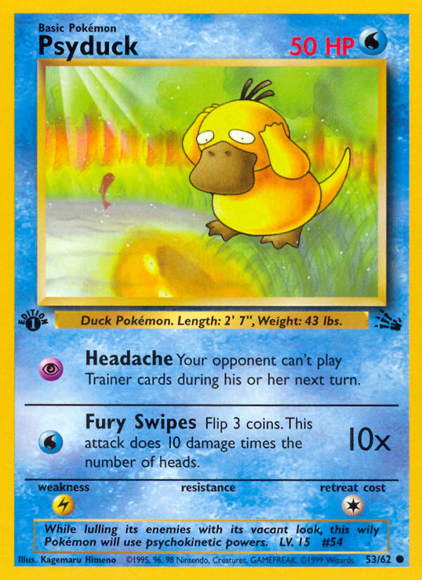 Psyduck (53/62) [Fossil 1st Edition] | Good Games Modbury