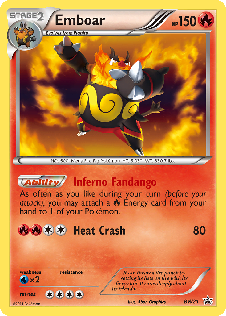 Emboar (BW21) [Black & White: Black Star Promos] | Good Games Modbury