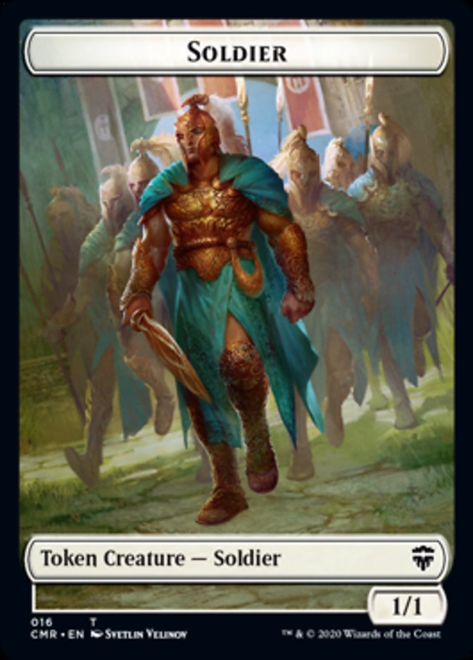 Cat // Soldier Double-Sided Token [Commander Legends Tokens] | Good Games Modbury