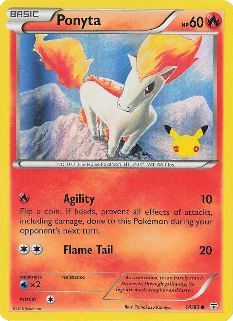 Ponyta (14/83) (20th Anniversary Stamp) [XY: Generations] | Good Games Modbury