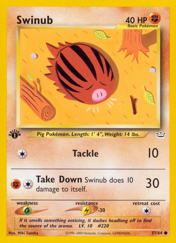 Swinub (57/64) [Neo Revelation 1st Edition] | Good Games Modbury