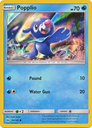 Popplio (39/149) (Water Web Holo) [Sun & Moon: Base Set] | Good Games Modbury