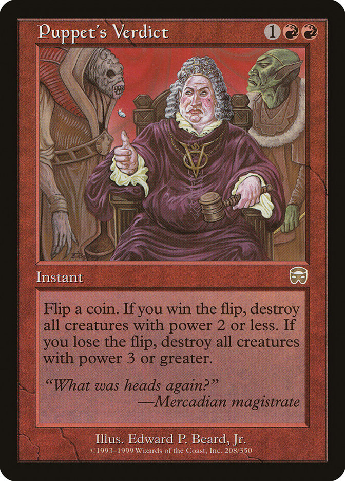 Puppet's Verdict [Mercadian Masques] | Good Games Modbury