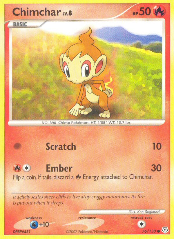 Chimchar (76/130) [Diamond & Pearl: Base Set] | Good Games Modbury