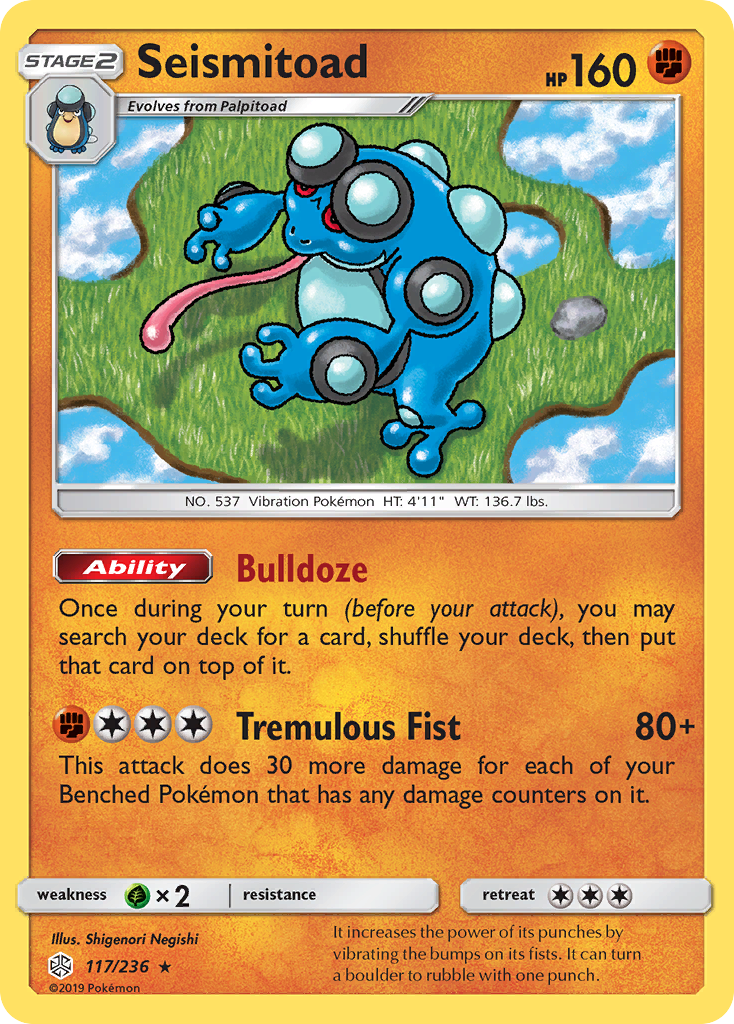 Seismitoad (117/236) [Sun & Moon: Cosmic Eclipse] | Good Games Modbury