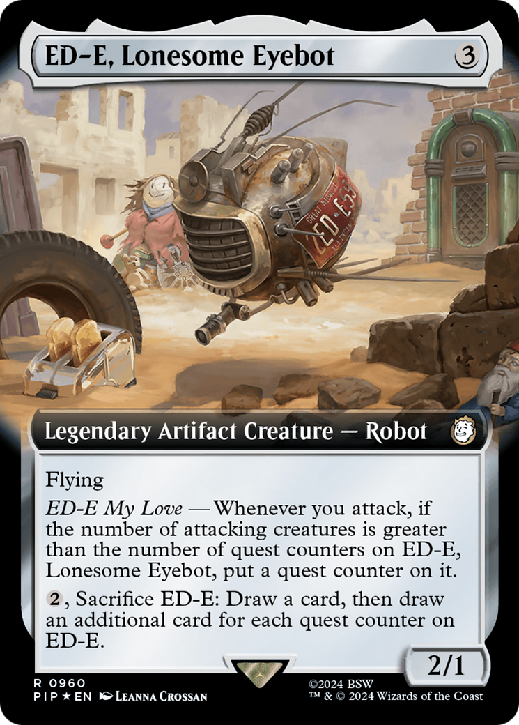 ED-E, Lonesome Eyebot (Extended Art) (Surge Foil) [Fallout] | Good Games Modbury