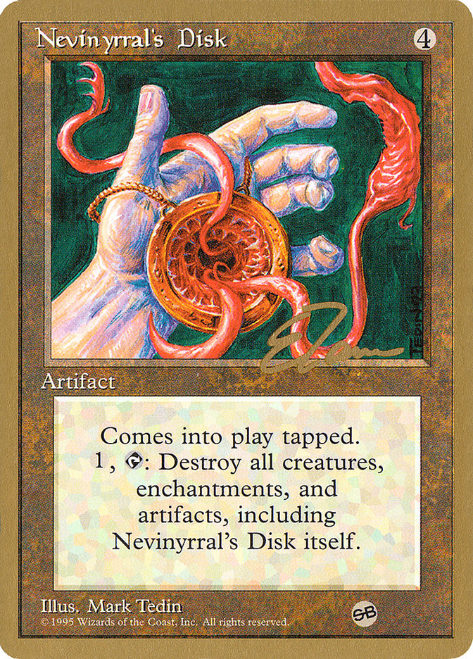 Nevinyrral's Disk (Eric Tam) (SB) [Pro Tour Collector Set] | Good Games Modbury