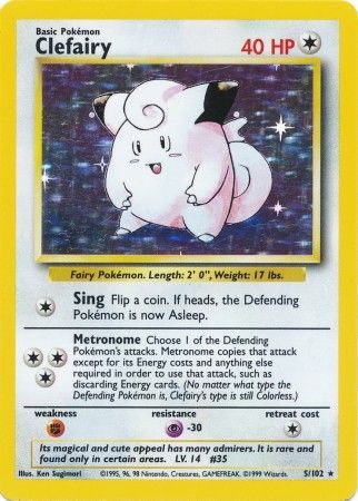 Clefairy (5/102) [Base Set Unlimited] | Good Games Modbury