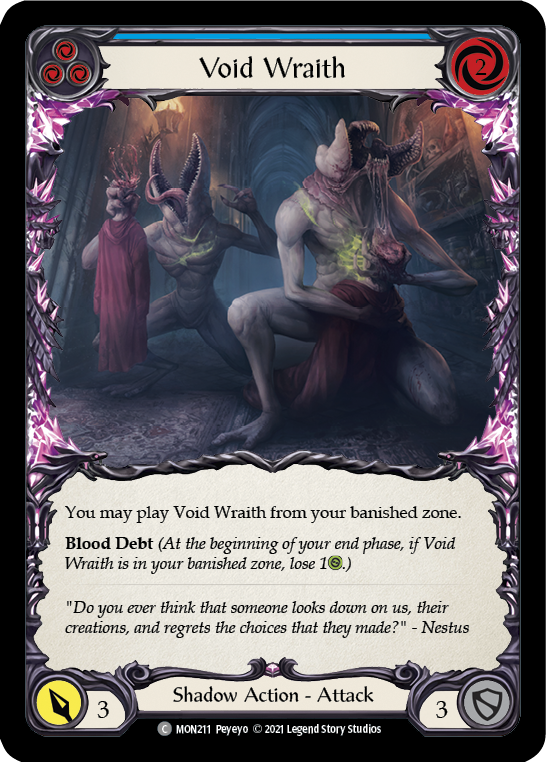 Void Wraith (Blue) [MON211-RF] (Monarch)  1st Edition Rainbow Foil | Good Games Modbury