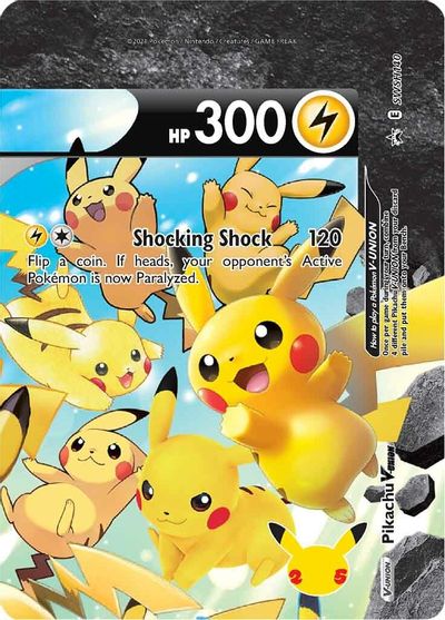 Pikachu V-UNION (SWSH140) (Celebrations) [Sword & Shield: Black Star Promos] | Good Games Modbury