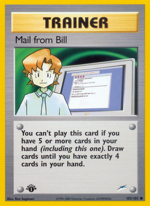 Mail from Bill (105/105) [Neo Destiny 1st Edition] | Good Games Modbury