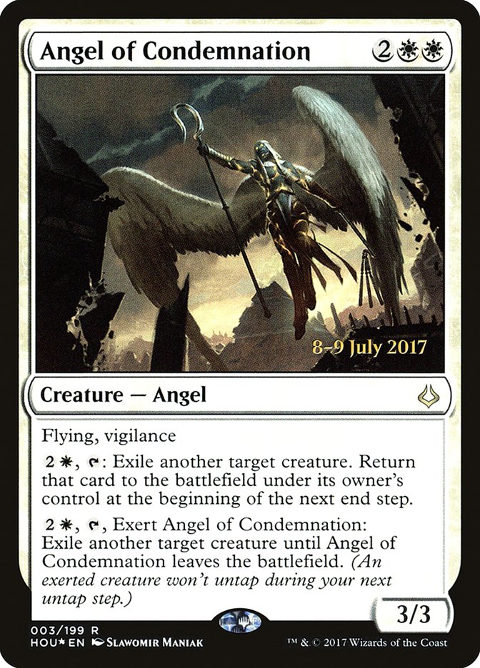 Angel of Condemnation [Hour of Devastation Prerelease Promos] | Good Games Modbury