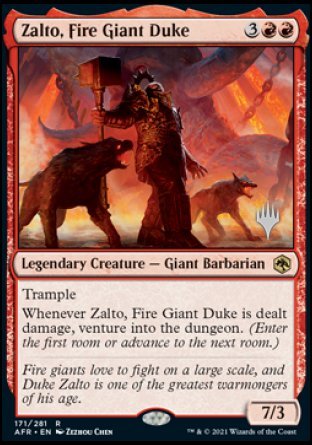 Zalto, Fire Giant Duke (Promo Pack) [Dungeons & Dragons: Adventures in the Forgotten Realms Promos] | Good Games Modbury