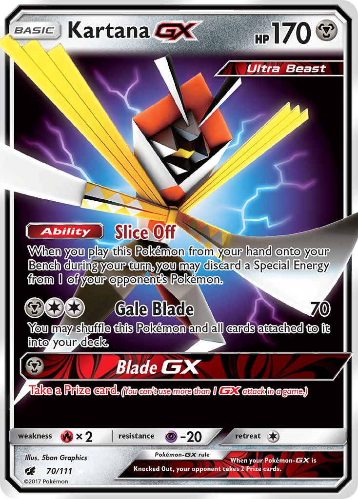 Kartana GX (70/111) [Sun & Moon: Crimson Invasion] | Good Games Modbury