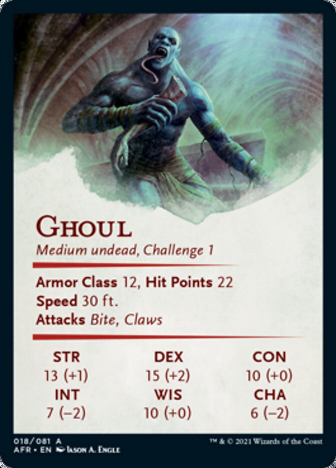 Ghoul Art Card (Gold-Stamped Signature) [Dungeons & Dragons: Adventures in the Forgotten Realms Art Series] | Good Games Modbury