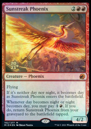 Sunstreak Phoenix [Innistrad: Midnight Hunt Prerelease Promos] | Good Games Modbury