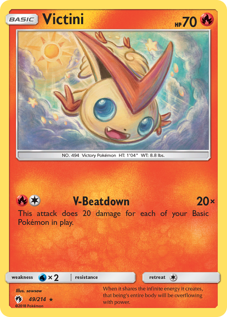 Victini (49/214) [Sun & Moon: Lost Thunder] | Good Games Modbury