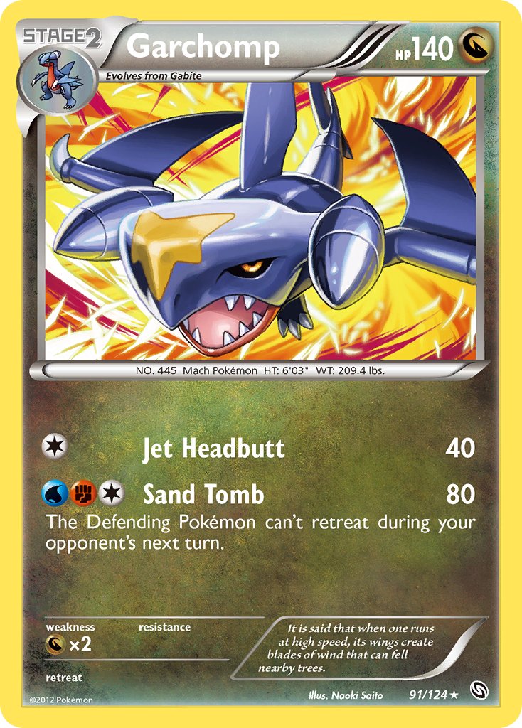 Garchomp (91/124) (Cosmos Holo) (Blister Exclusive) [Black & White: Dragons Exalted] | Good Games Modbury