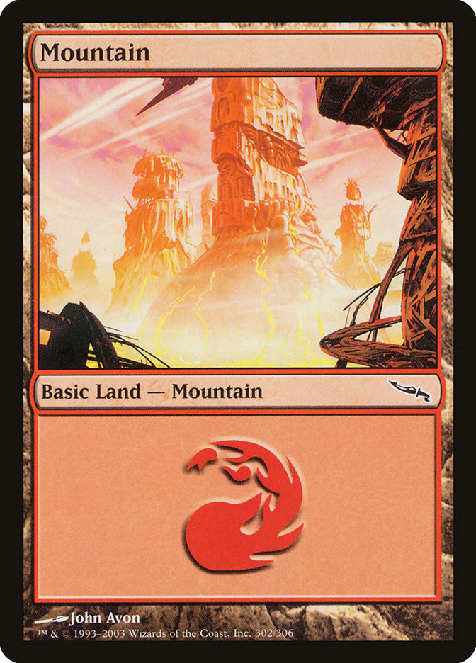 Mountain (302) [Mirrodin] | Good Games Modbury